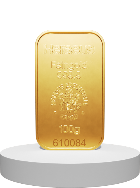 100 Gramm Goldbarren (Geprägt)